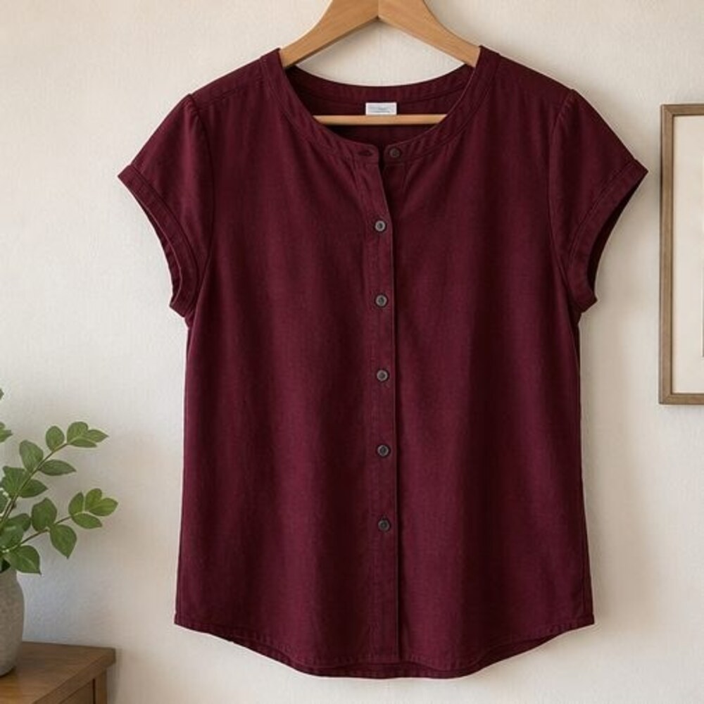 Burgundy Peplum Top